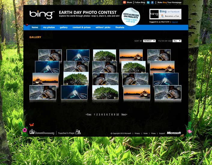 Bing Earth Day Photo Contest Portfolio