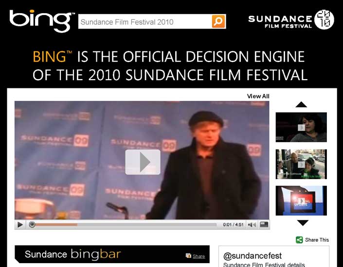 Bing Sundance Festival 2010 Portfolio